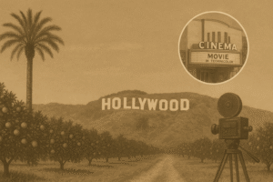 The geographical advantages helped turn Hollywood from orange groves into a film industry