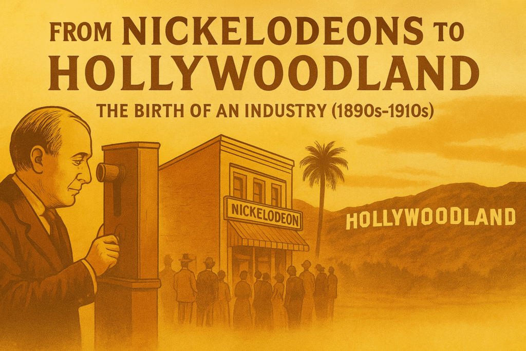 Nickelodeons Se Hollywoodland Tak: सिनेमा उद्योग का जन्म (1890s–1910s)