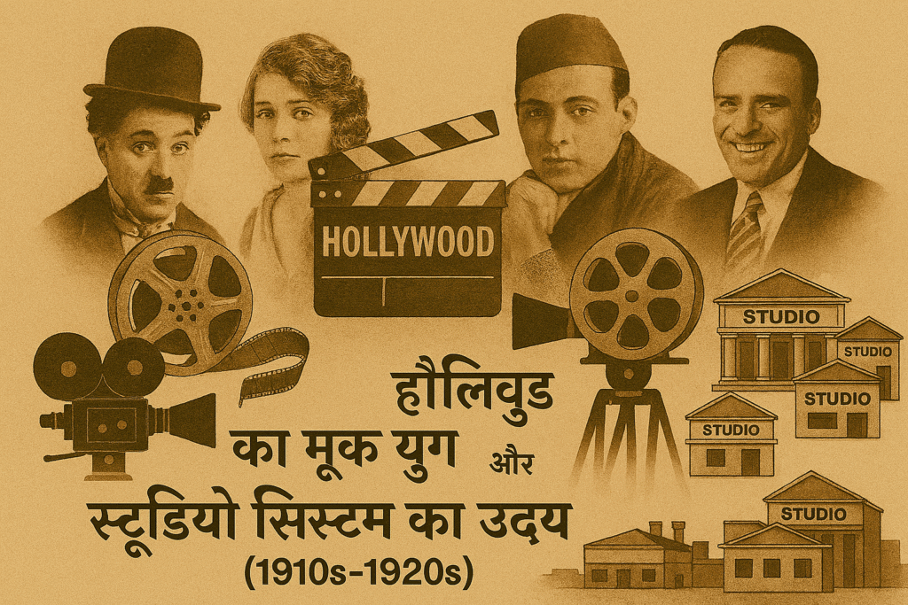 हॉलीवुड का मूक युग और स्टूडियो सिस्टम का उदय (1910s–1920s)
