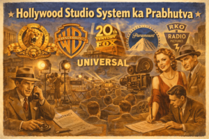 स्वर्ण युग के दौरान फिल्म निर्माण को नियंत्रित करता हॉलीवुड स्टूडियो सिस्टम