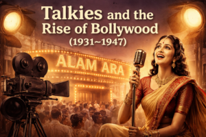 Talkies and the Rise of Bollywood as Indian cinema transitions from silent films to sound