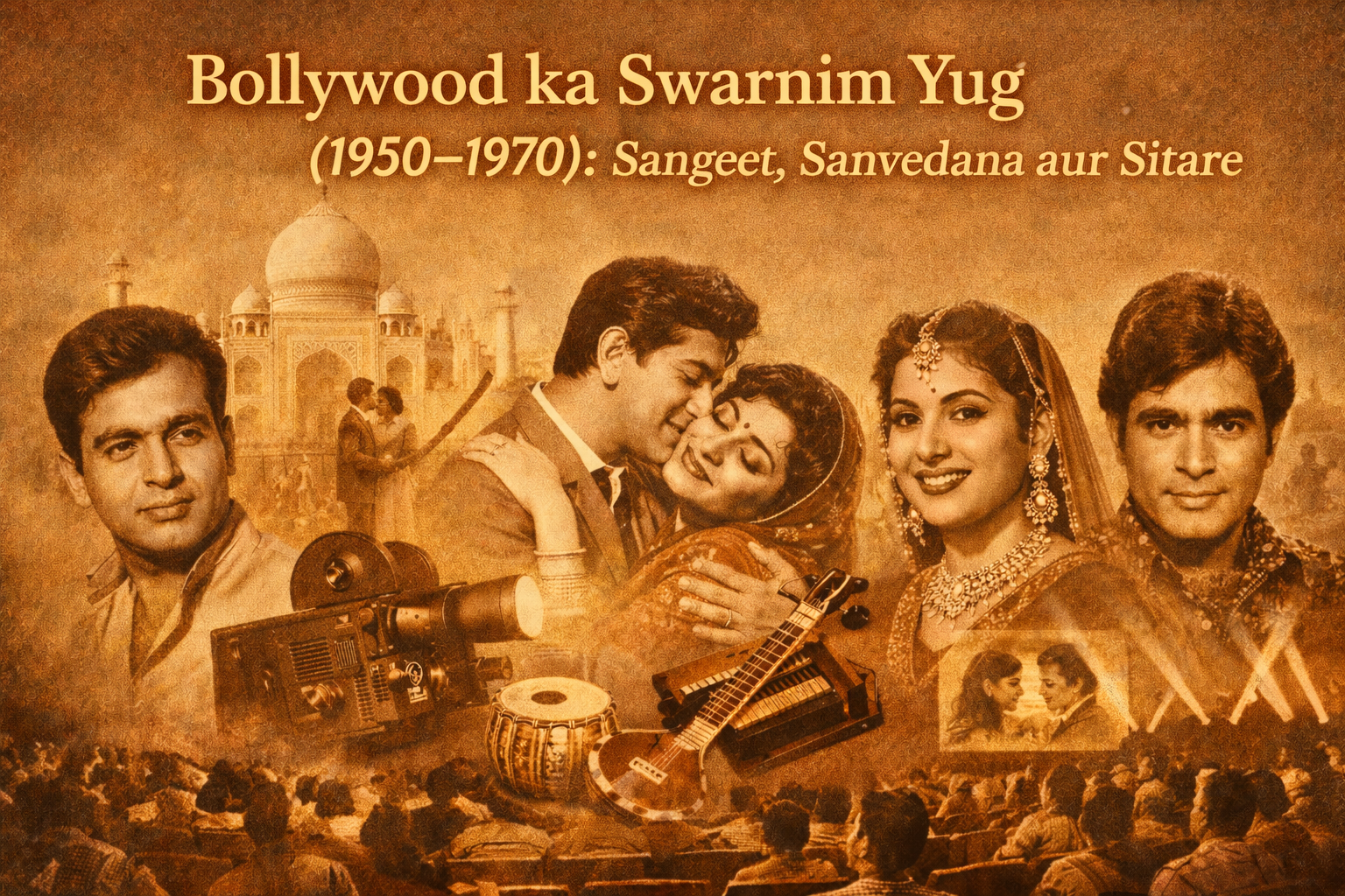 बॉलीवुड का स्वर्णिम युग (1950–1970): संगीत, संवेदना और सितारे