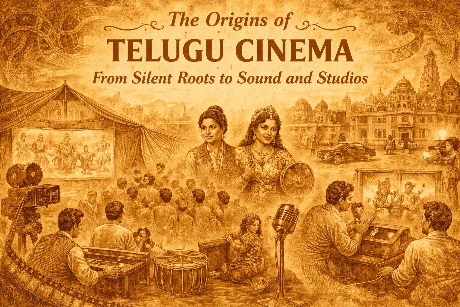 History of Telugu cinema from silent roots to sound and studios