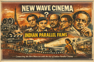 New Wave Cinema And Indian Parallel Cinema showing filmmakers redefining realism and personal storytelling during the 1960s–1970s
