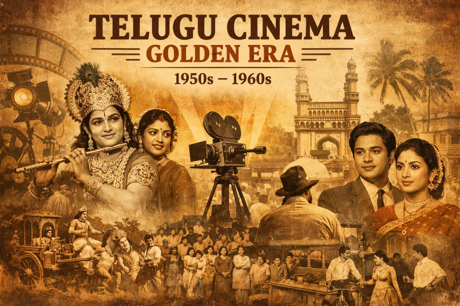Telugu cinema golden era 1950s 1960s mythological and social films overview