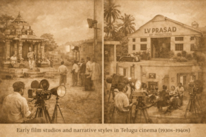 1930–40 के दशक में तेलुगु सिनेमा के शुरुआती स्टूडियो और कथा शैली