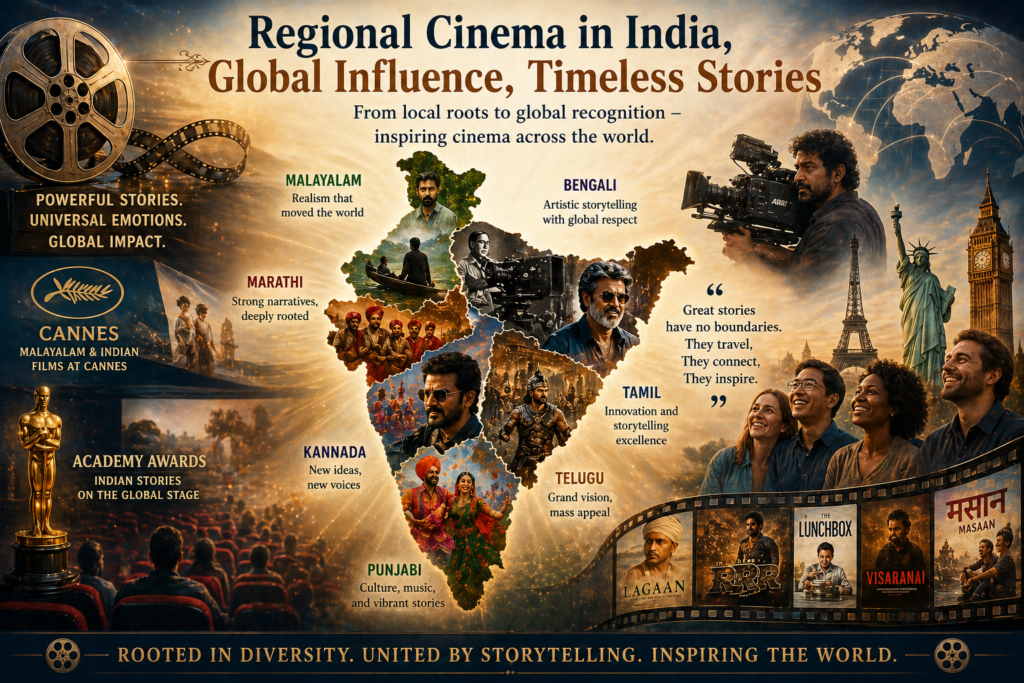 Global influence of regional cinema in India on filmmaking and storytelling across the world.