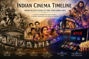 indian cinema timeline from silent films to streaming era