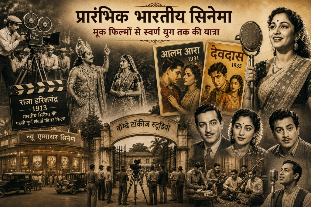 प्रारंभिक भारतीय सिनेमा मूक फिल्में और भारतीय सिनेमा का स्वर्ण युग
