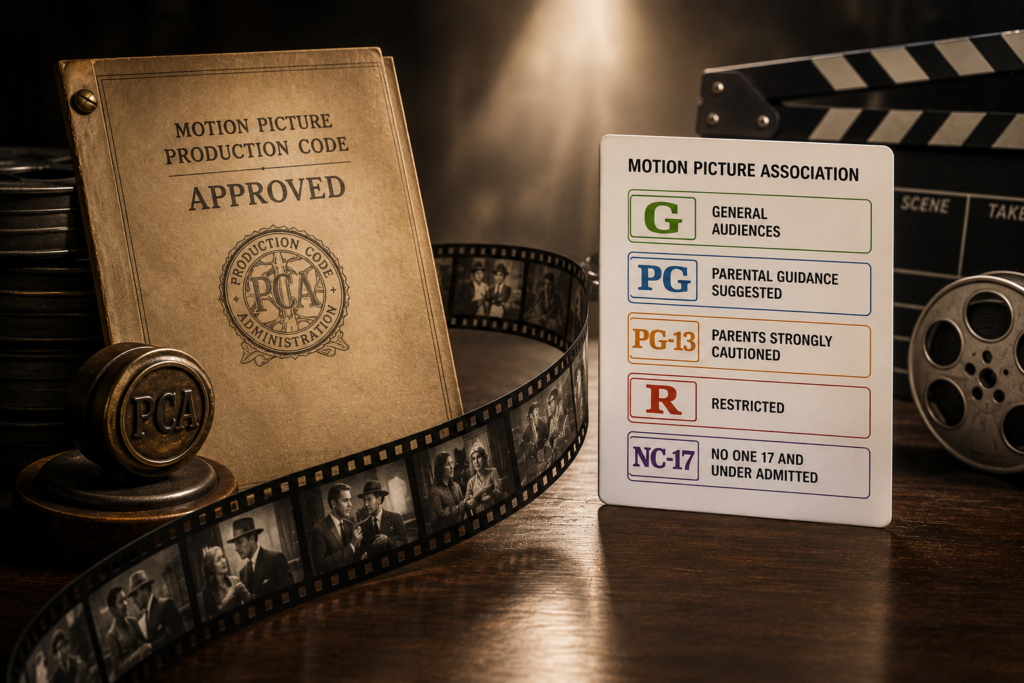 Transition from the Hays Code to the modern film rating system.