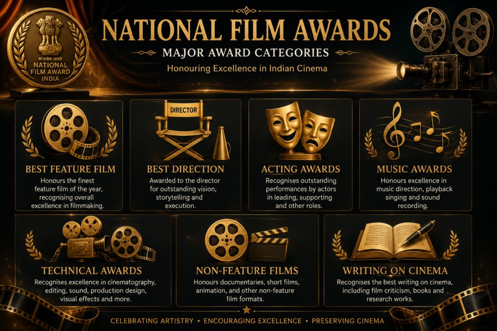 Major categories of the National Film Awards