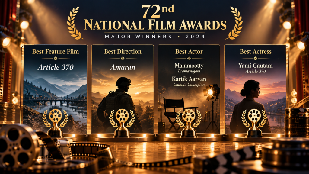 Major winners of the 72nd National Film Awards across film, direction and acting categories