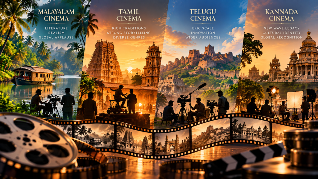 Visual representation of Malayalam, Tamil, Telugu and Kannada cinema at the 72nd National Film Awards